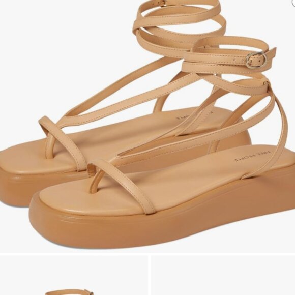 new FREE PEOPLE Winnie Wrap Flatform  in  Vachetta  (252) - Picture 7 of 13